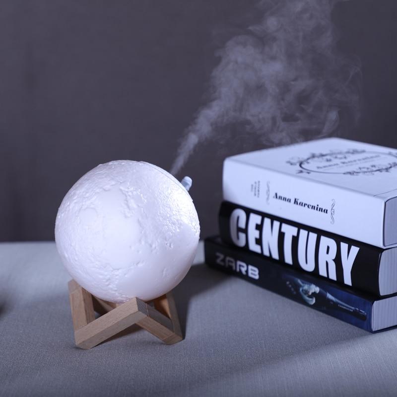 Maanlamp diffuser/luchtbevochtiger, verspreidt essentiële oliën voor aromatherapie. Sfeervolle nachtlamp.
