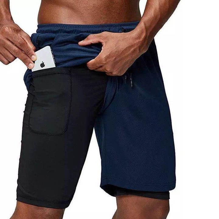 Ergonomische heren hardloopshorts met telefoonzak en handige shirtlus. Voor lange afstanden.