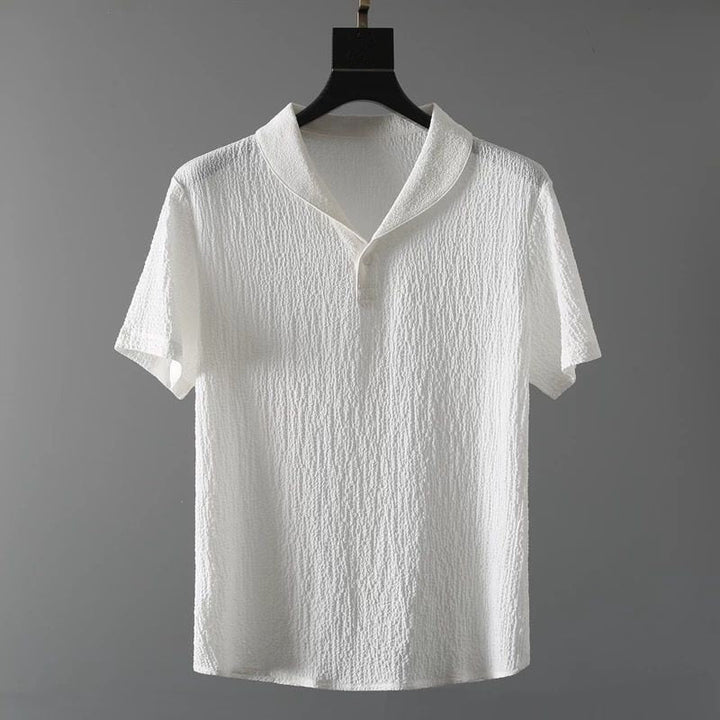 Stijlvolle heren zomer outfit. Luchtige set met shirt & broek, veelzijdig voor casual en zomerse zakelijke events.