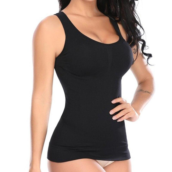 Comfortabele corrigerende cami body shaper voor dames, onzichtbaar onder kleding, voor een strakker figuur.