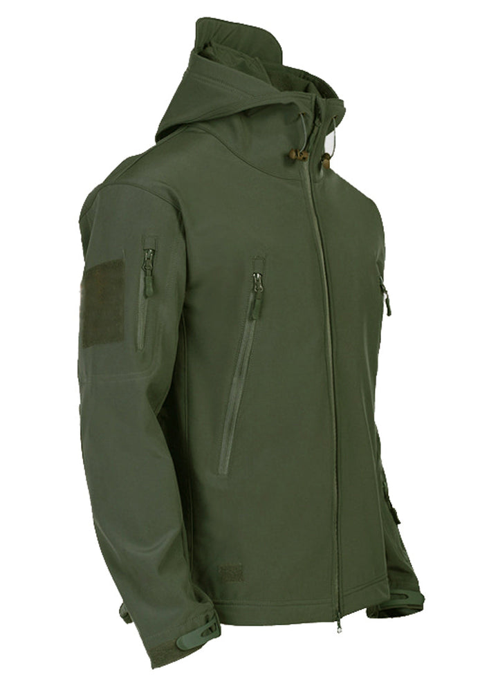 Heren waterdichte softshell jas Titan met capuchon. Essentieel voor wandelen, sport en tactische buitenavonturen.