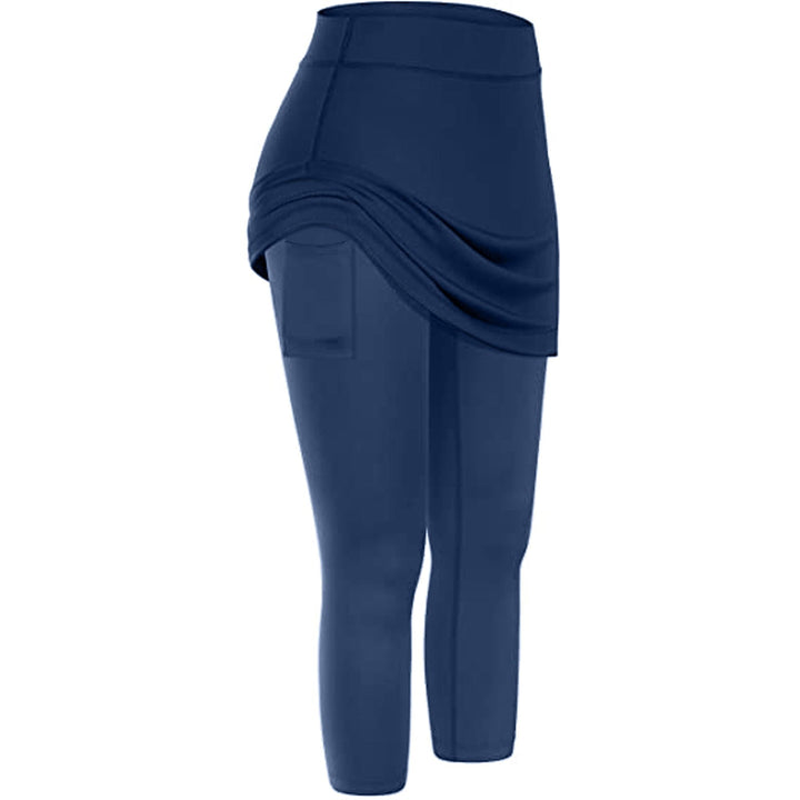 Dagelijkse roklegging voor vrouwen, combineert het comfort van een legging met een elegant rokje en zakken.