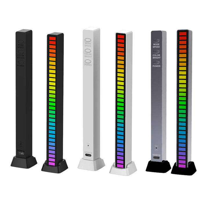 Sfeervolle RGB geluidsbalk, USB oplaadbaar, creëert een unieke lichtshow die danst op het ritme van muziek.