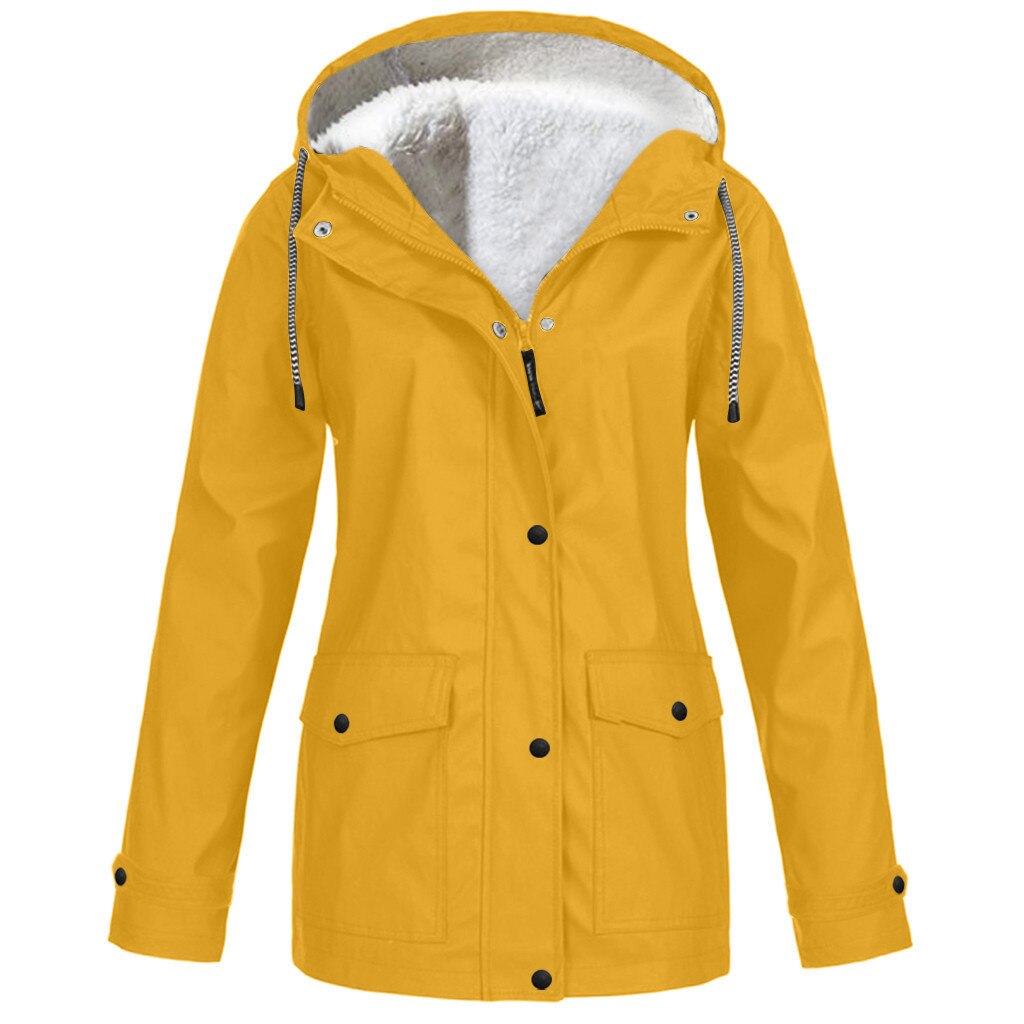 Waterdichte outdoorjas dames, winddicht met warme voering voor comfortabel buiten zijn.