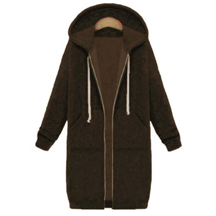 Dames lange jas, capuchon, perfecte balans tussen warmte, comfort en mode.