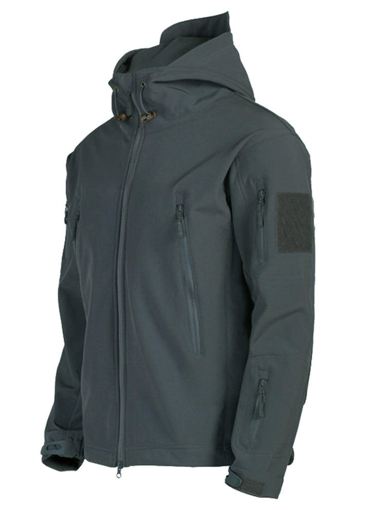 Winddichte en waterafstotende heren softshell jas Titan met capuchon. Ideaal voor alle weersomstandigheden.