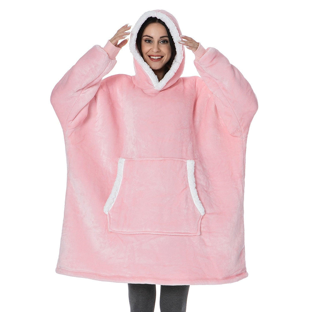 Luxe uniseks hoodie deken, superzacht en perfect voor thuis ontspanning.