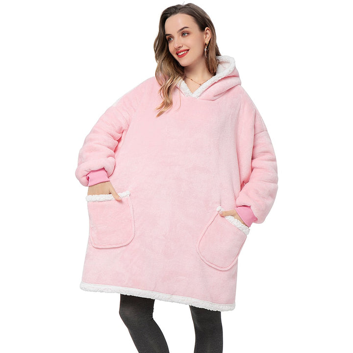Heerlijk zachte deken hoodie voor dames en heren, puur comfort.