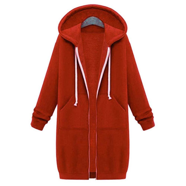 Trendy dames lange winterjas met capuchon, onmisbaar voor de moderne vrouw.