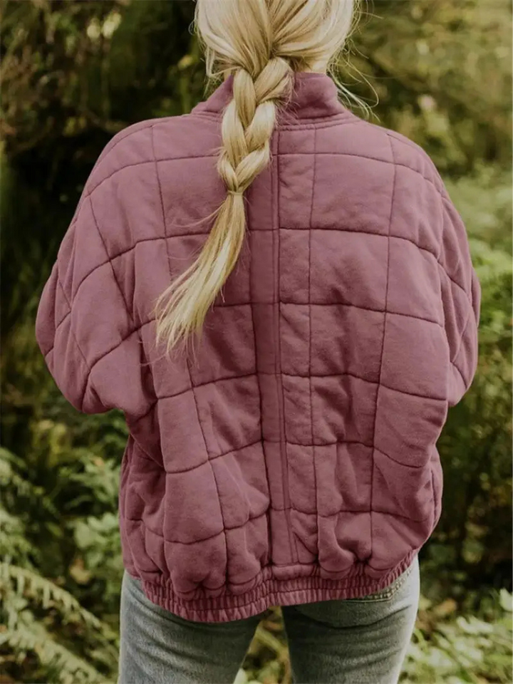 Modieuze oversized beige dames overgangsjas, verdikt en zacht, voor dagelijks gebruik.