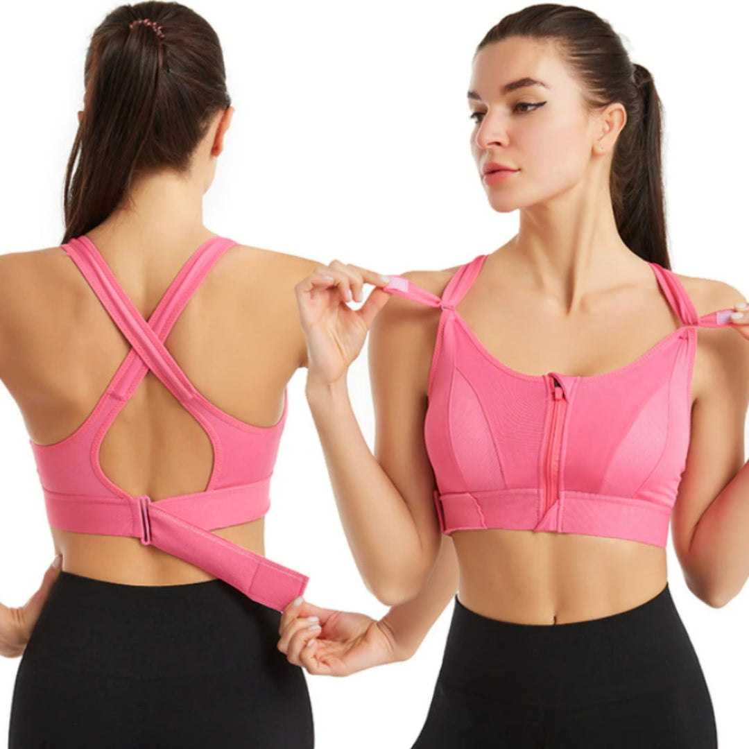Comfortabele dames sportbeha EefkesBra, anti-bounce design met optimale ondersteuning voor actieve sportvrouwen.