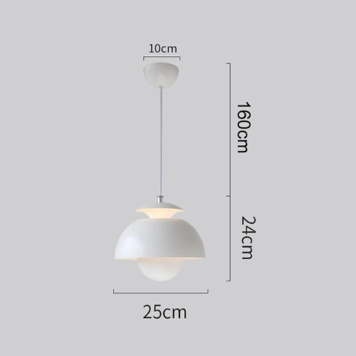 Stijlvolle LED hanglamp, modern Scandinavisch design, geschikt als interieurverlichting voor diverse ruimtes.