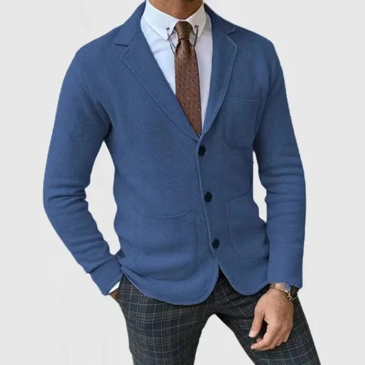 Veelzijdige heren slim fit blazer voor smart casual look; combineert comfort met moderne elegantie.