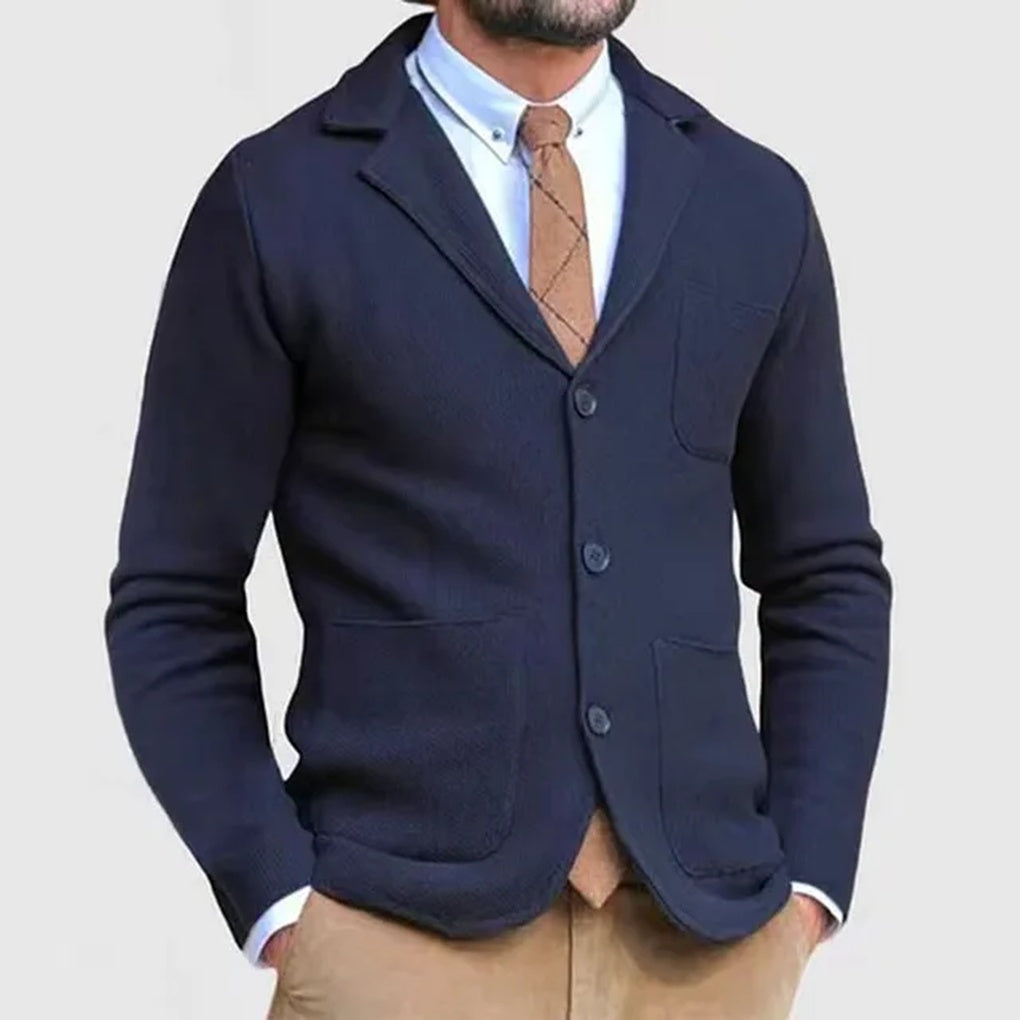 Trendy herfst/winter heren slim fit blazer; warme en stijlvolle jas voor een moderne uitstraling.