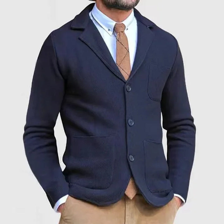 Trendy herfst/winter heren slim fit blazer; warme en stijlvolle jas voor een moderne uitstraling.