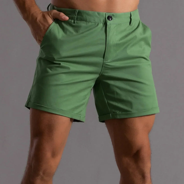 Set van diverse kleuren heren chino shorts, stijlvol en comfortabel voor de zomer.