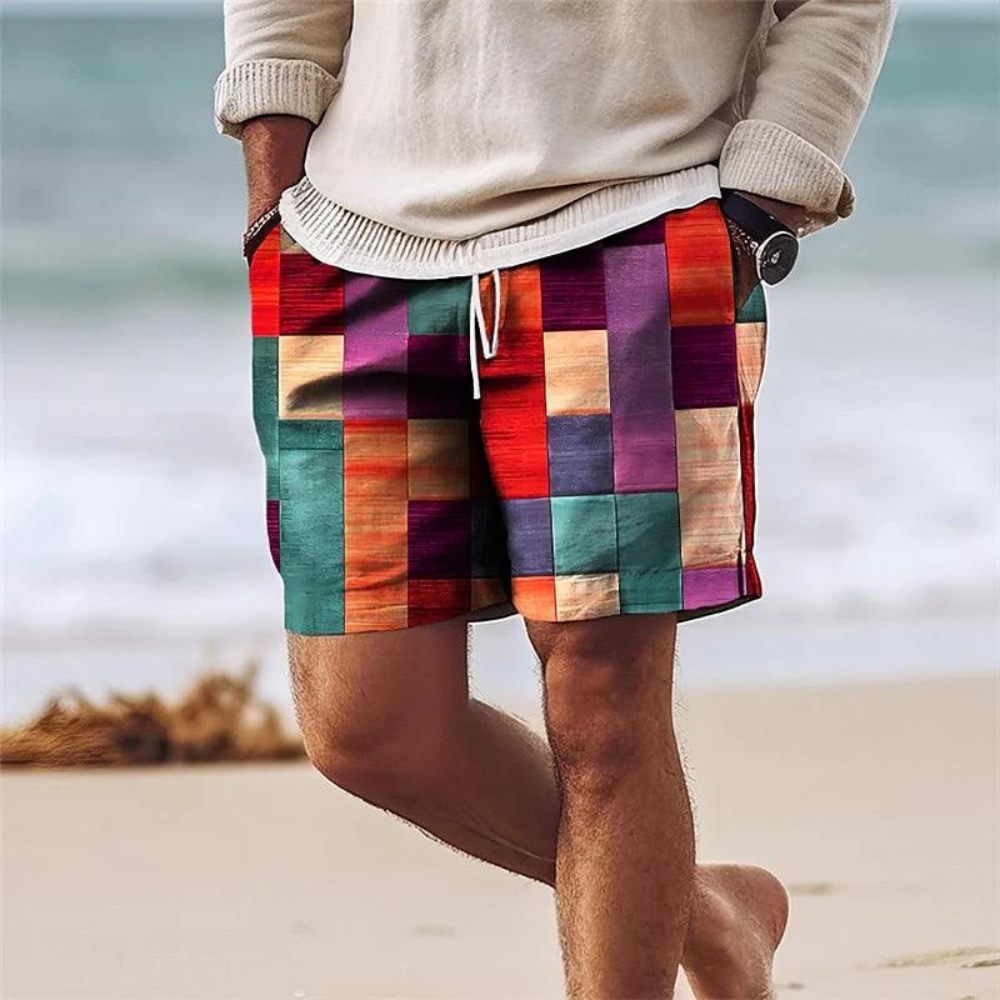 Stijlvolle heren zwemshort, ideaal voor zomerse dagen aan strand of zwembad. Comfortabel en sneldrogend.