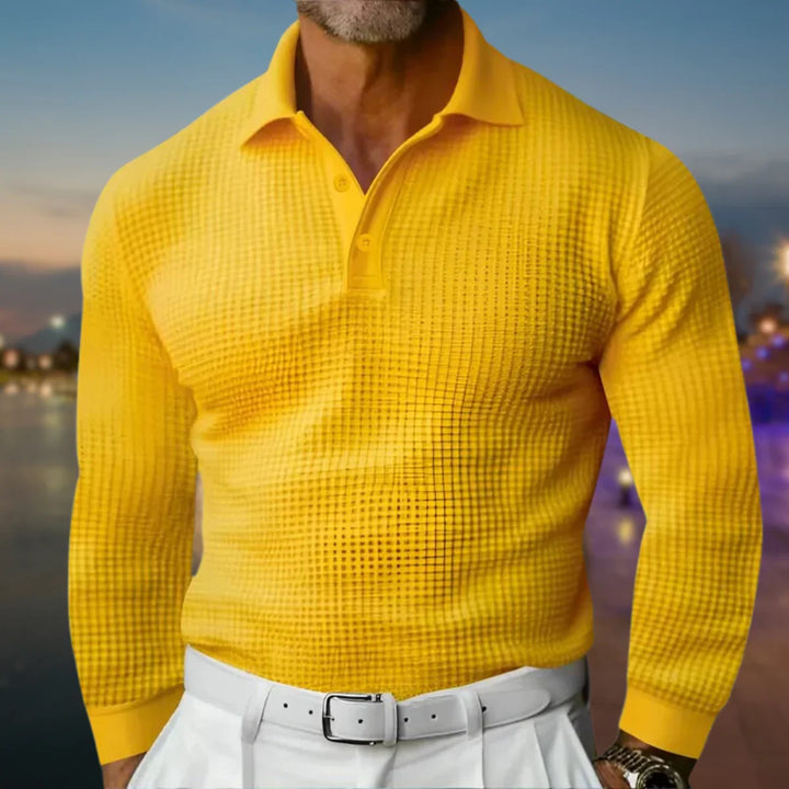 Stijlvolle heren polo sweater, veelzijdig en comfortabel. Ideaal voor een geklede of casual look.