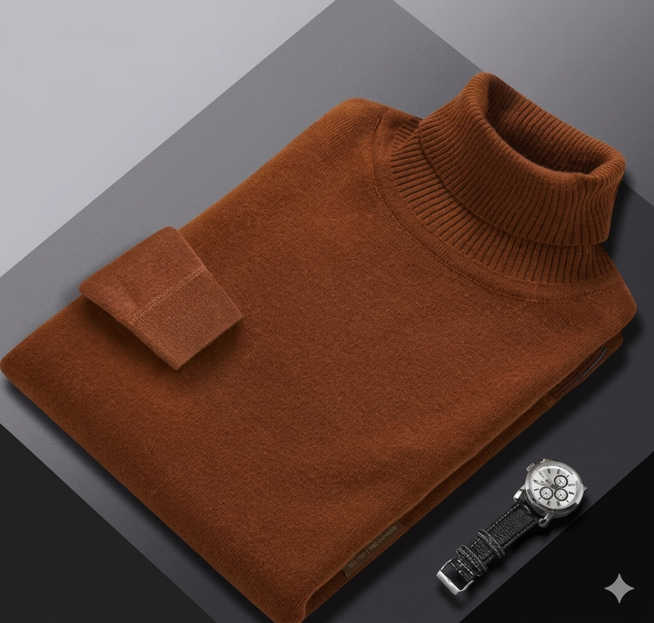 Tijdloze heren coltrui, een klassieke warme trui voor de modebewuste man in herfst- en winterseizoenen.