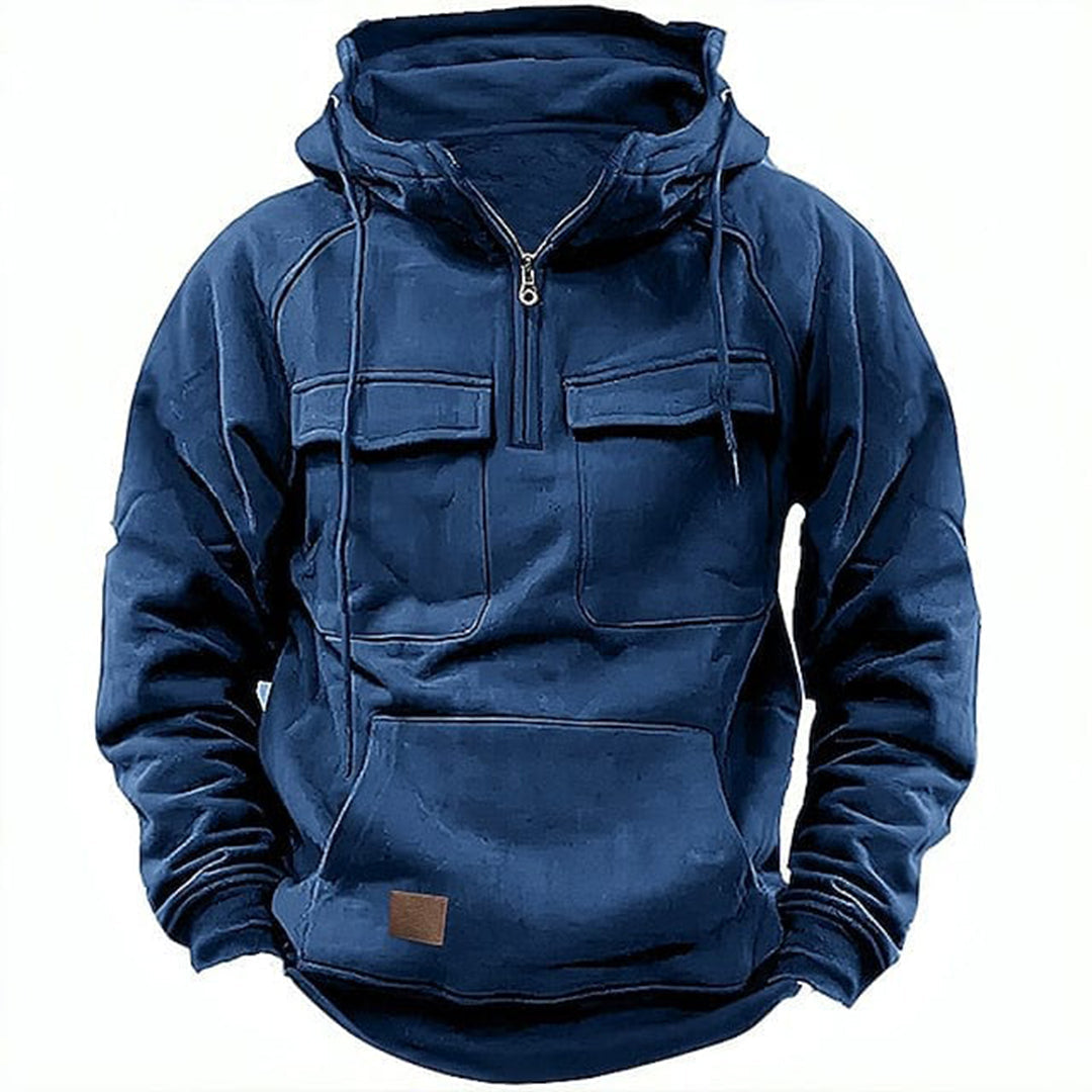 Stijlvolle heren casual hoodie, comfortabel en warm. Perfect als winterkleding of outdoor kleding voor mannen.