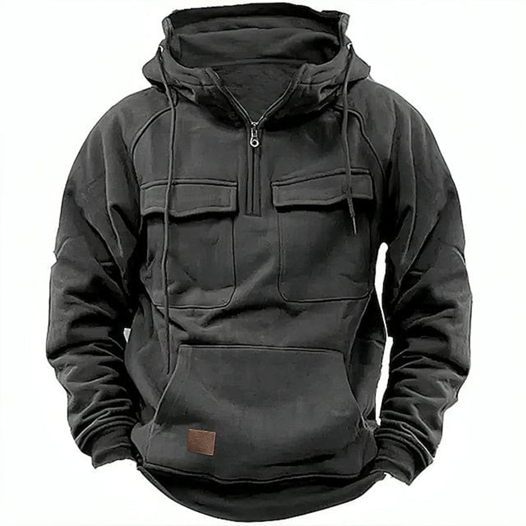 Comfortabele heren capuchontrui, warme winterkleding met een tactical look. Geschikt voor casual en outdoor.