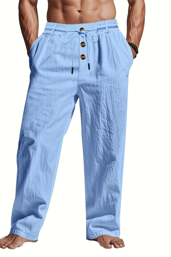 Comfortabele heren zomerbroek, veelzijdig voor dagelijks gebruik en stijlvolle herenmode.