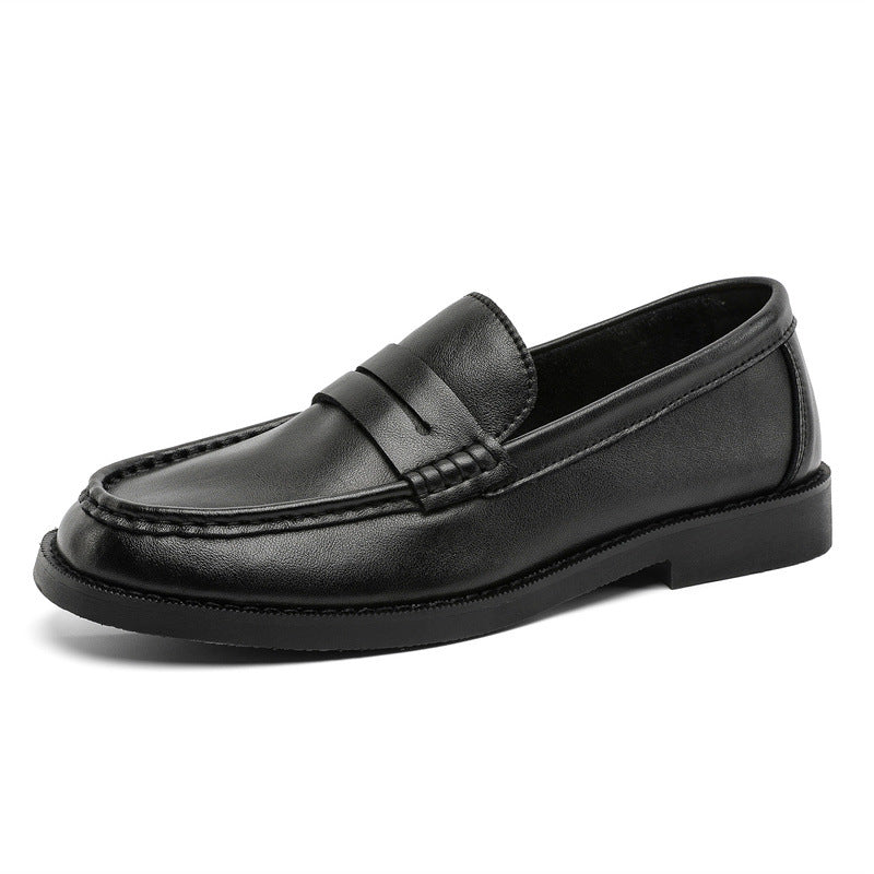 Zwarte klassieke heren penny loafers, tijdloze stijl. Comfortabele formele en casual schoenen voor elke gelegenheid.