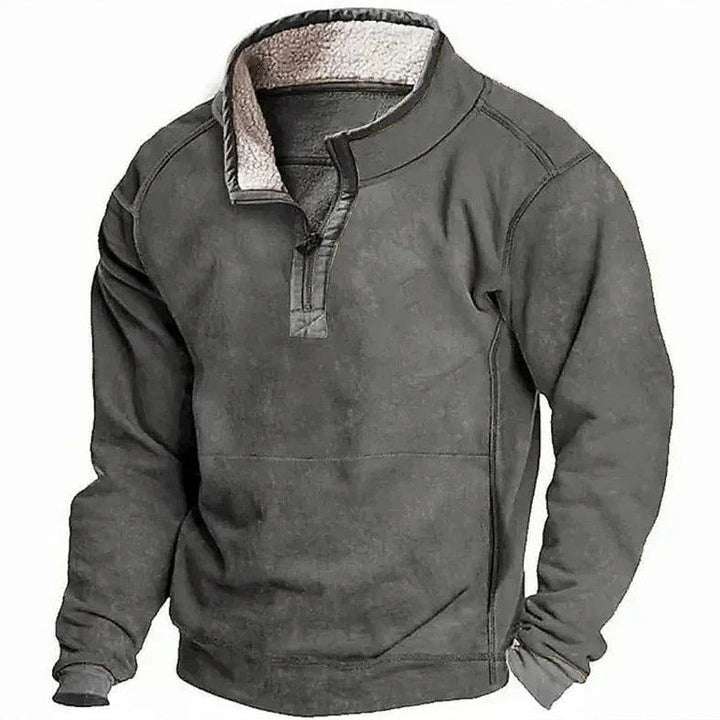 Stijlvolle heren trui met korte rits, perfect voor koude dagen. Comfortabel en modebewust voor casual of outdoor gebruik.