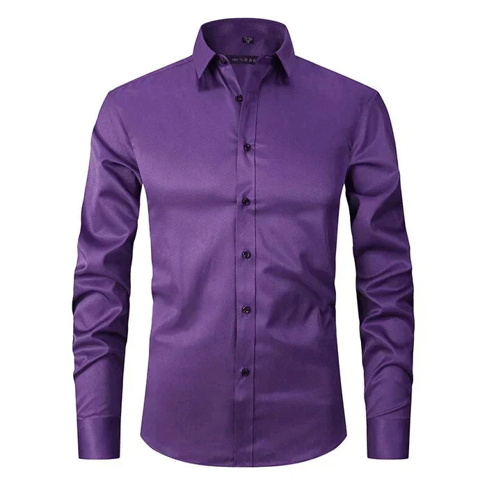Hoogwaardig heren overhemd, lange mouwen, tailored fit, biedt comfort en een professionele uitstraling.