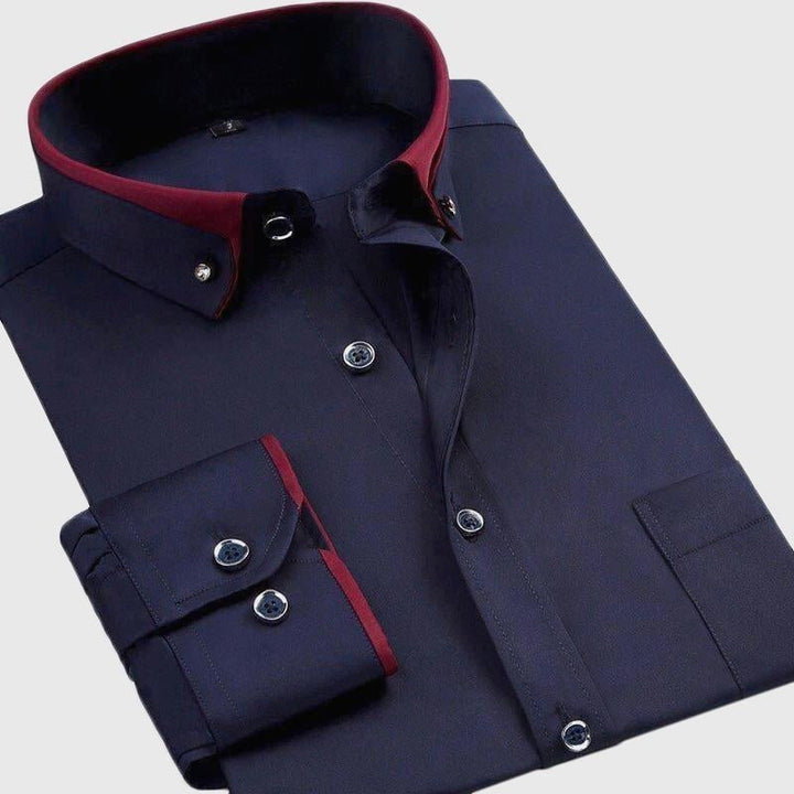 Elegant herenoverhemd met lange mouwen, ideaal voor een zakelijke look. Een stijlvol business overhemd.