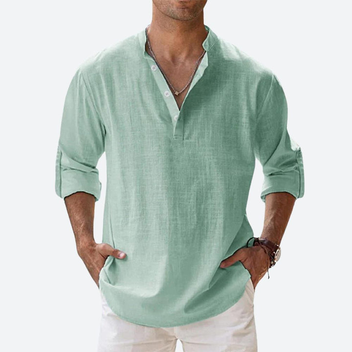 Stijlvol slim-fit herenoverhemd, ademend comfort voor dagelijks en zakelijk gebruik.