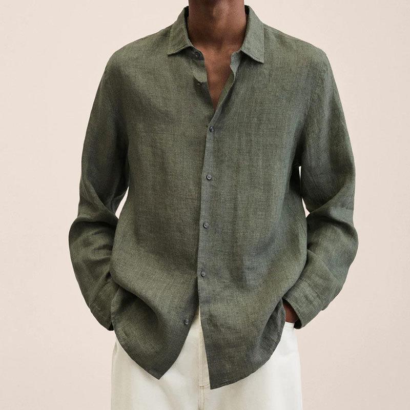 Veelzijdig oversized heren overhemd, casual en comfortabel. Ideaal voor dagelijkse kleding in herfst en winter.
