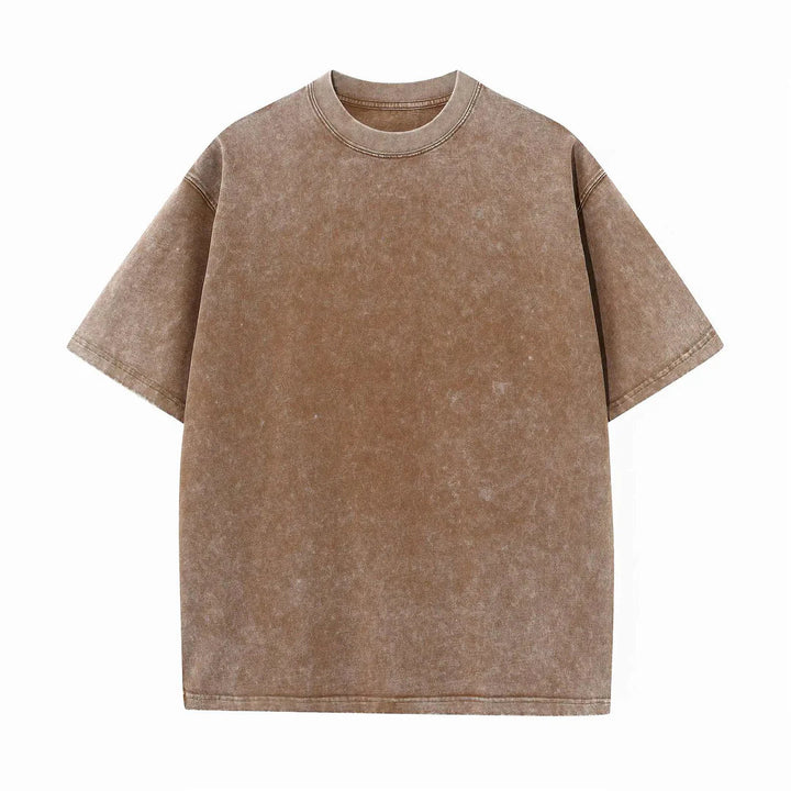 Details van een hoogwaardig oversized heren T-shirt uit een 5-pack, ideaal voor zomerse stijl.