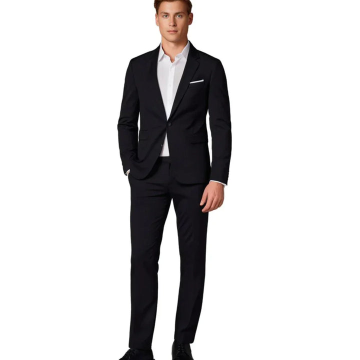Elegant Hoymans herenpak set met colbert en broek, perfect voor formele en zakelijke gelegenheden.