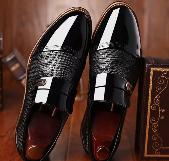 Stijlvolle heren modeschoenen zonder veters, zwarte pakschoenen met een elegant en tijdloos ontwerp voor elke outfit.