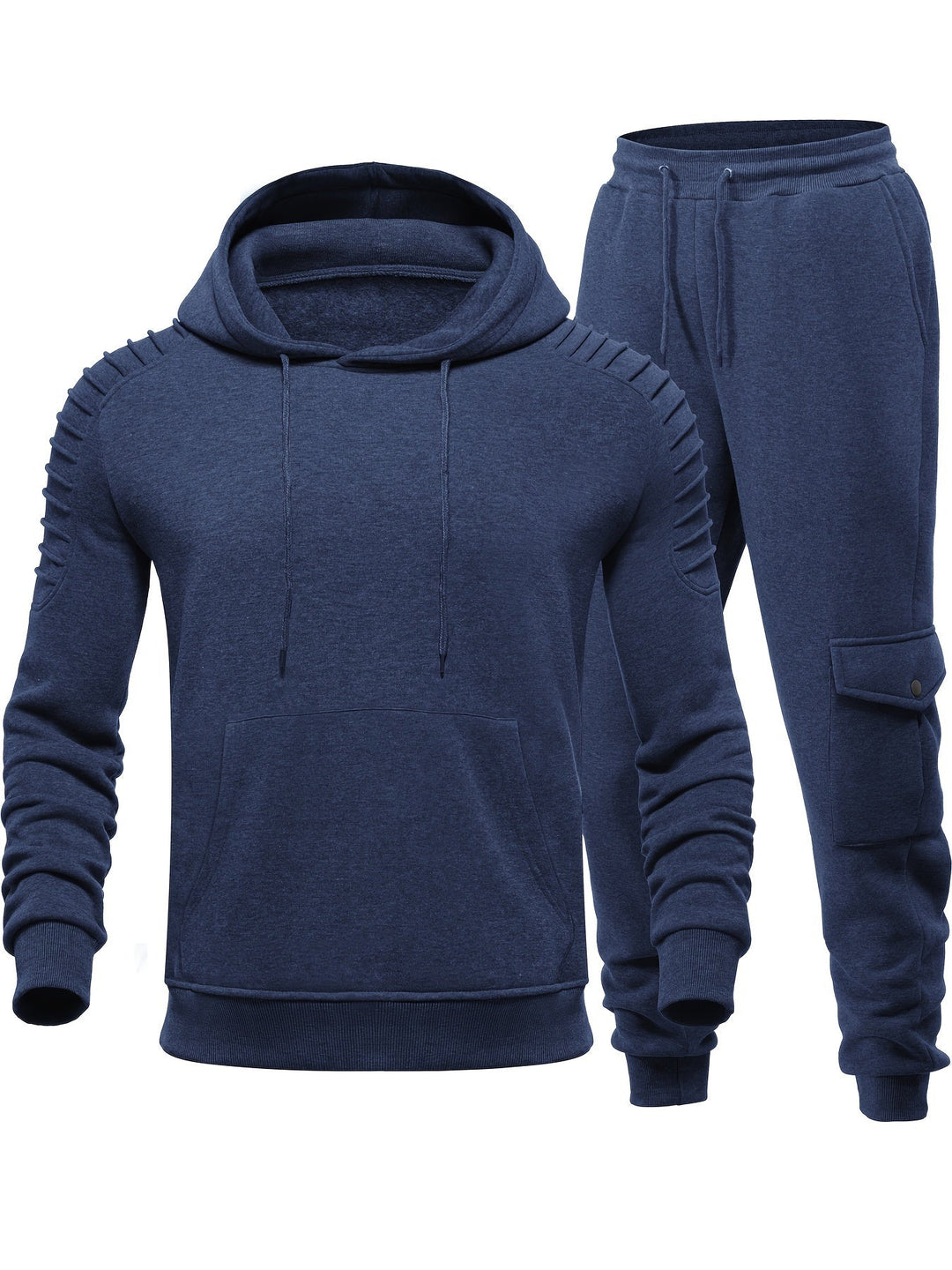 Comfortabel heren joggingpak voor casual dagen of sportieve activiteiten, complete set met top en jogger.