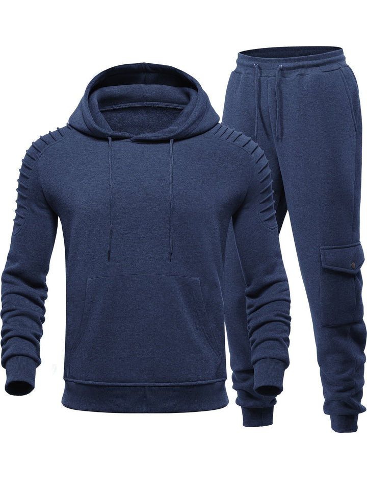 Comfortabel heren joggingpak voor casual dagen of sportieve activiteiten, complete set met top en jogger.
