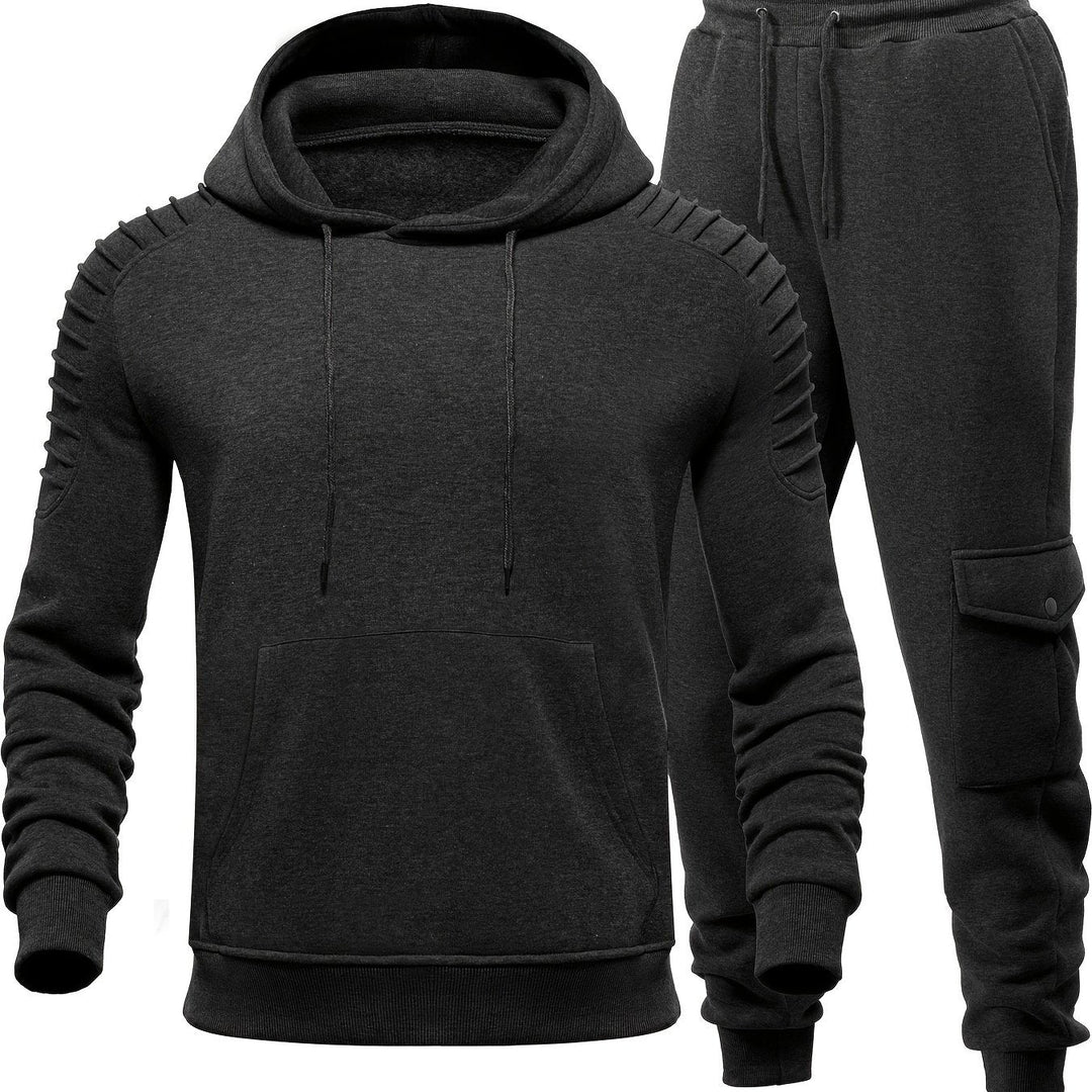 Complete heren joggingpak set, perfect voor een comfortabele en sportieve uitstraling, hoogwaardige stof.