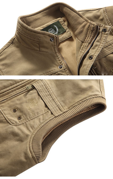 Comfortabele heren vest met rits, geschikt als outdoor of casual bodywarmer voor lente en zomer.