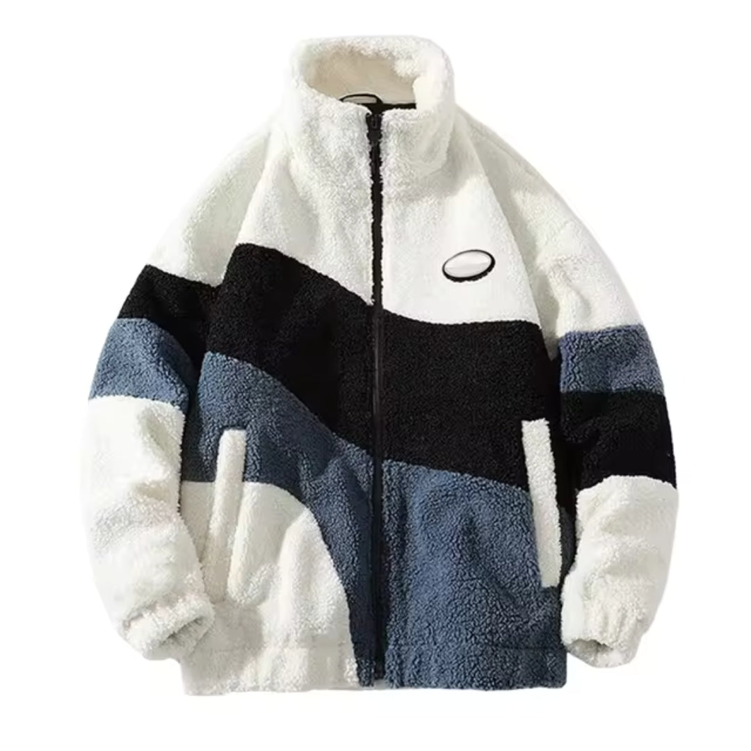 Stijlvol herenvest met rits en opstaande colkraag, perfect voor een comfortabele en chique herfstoutfit.