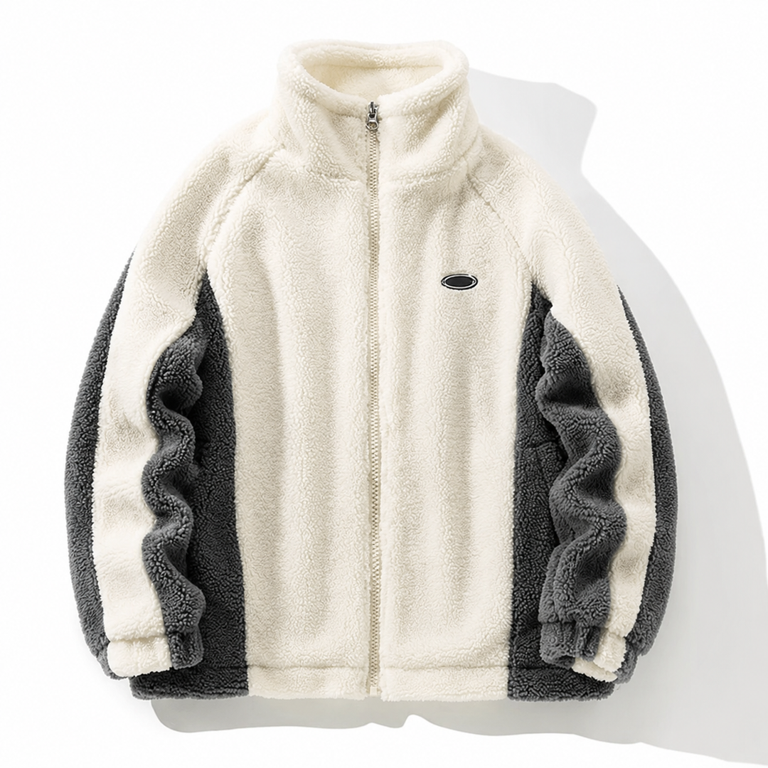 Elegant herenvest met rits en hoge col. Bovenkleding die comfort, stijl en functionaliteit combineert voor heren.