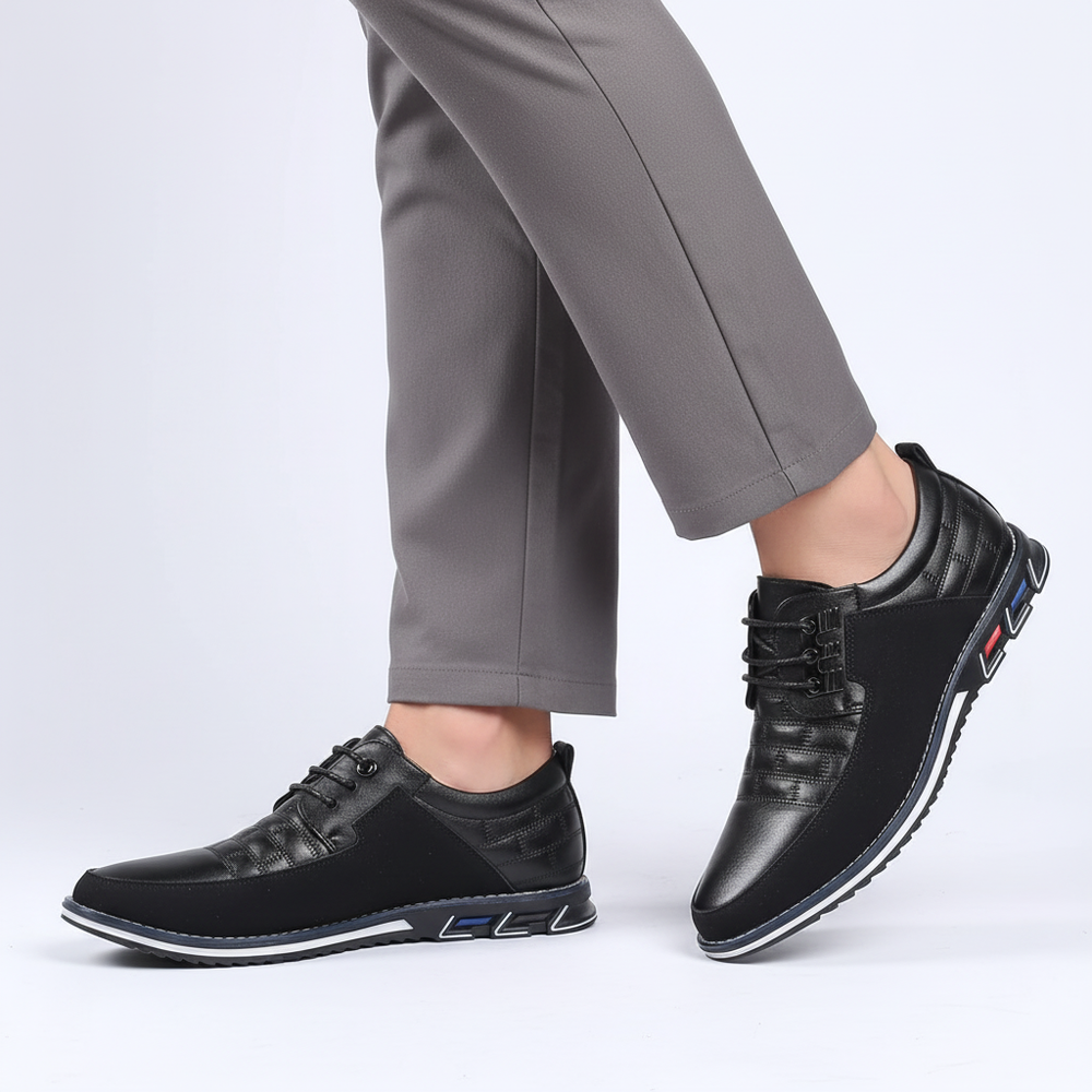 Elegante leren herenschoenen Bryan voor zakelijke en formele gelegenheden, met comfort en orthopedische ondersteuning.