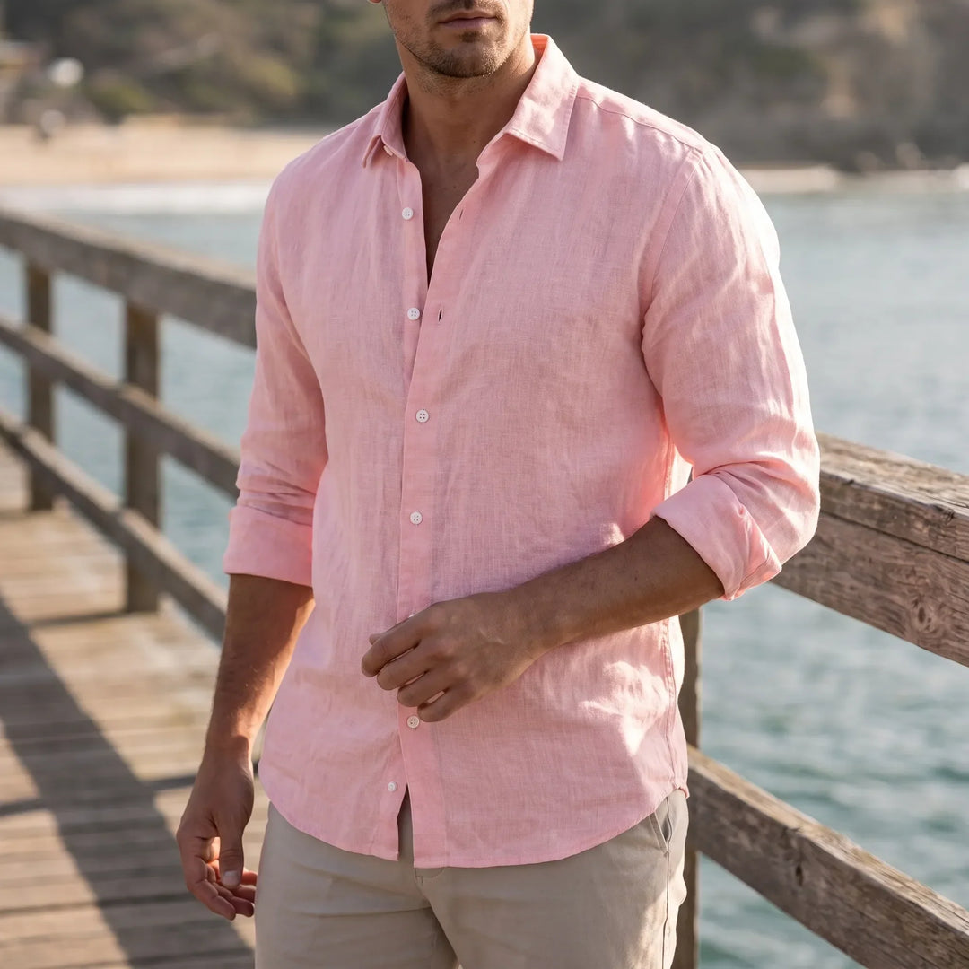 Stijlvol herenoverhemd met lange mouwen, comfortabel en perfect voor elke gelegenheid. Ideaal voor herenmode.