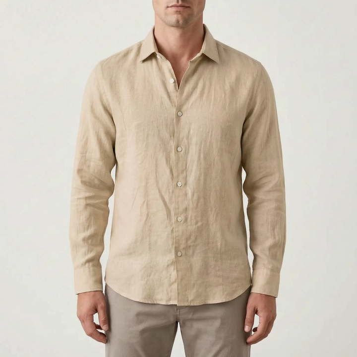 Herenoverhemd lange mouwen, met knoopsluiting, stijlvol en comfortabel voor alle herenmode gelegenheden.