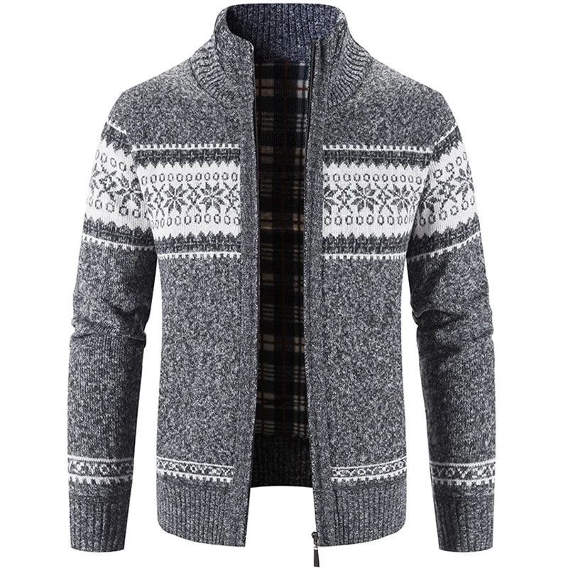 Stijlvol heren vest, gebreid in een comfortabele pasvorm, perfect voor winterse dagen en mannenmode.