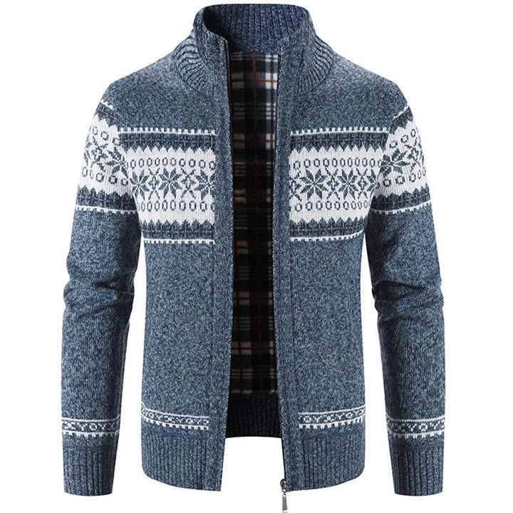 Heren gebreid vest van NordicEdge met Scandinavisch design, warm en stijlvol voor winterkleding.