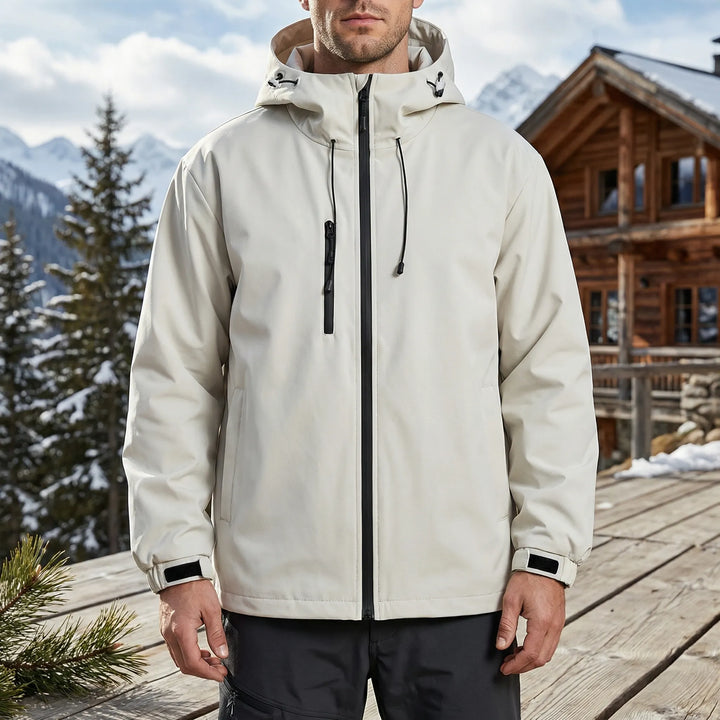 Heren geïsoleerde winterjas Nathan met capuchon voor warmte en comfort, ideaal voor koude dagen.