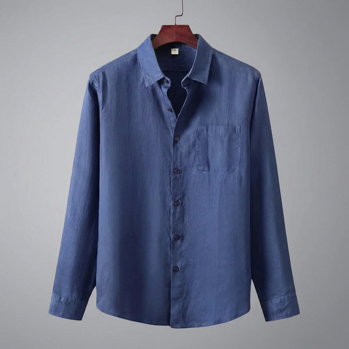 Casual regular fit overhemd met lange mouwen en borstzak; modieus en comfortabel voor dagelijks.