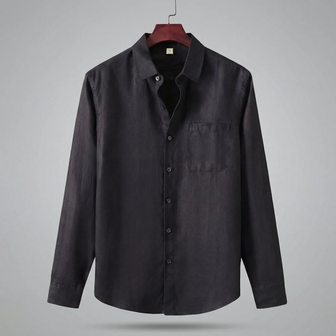 Zomers lichtgewicht overhemd met lange mouwen, unisex en comfortabel; ideaal voor casual outfits.