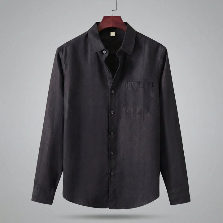 Zomers lichtgewicht overhemd met lange mouwen, unisex en comfortabel; ideaal voor casual outfits.